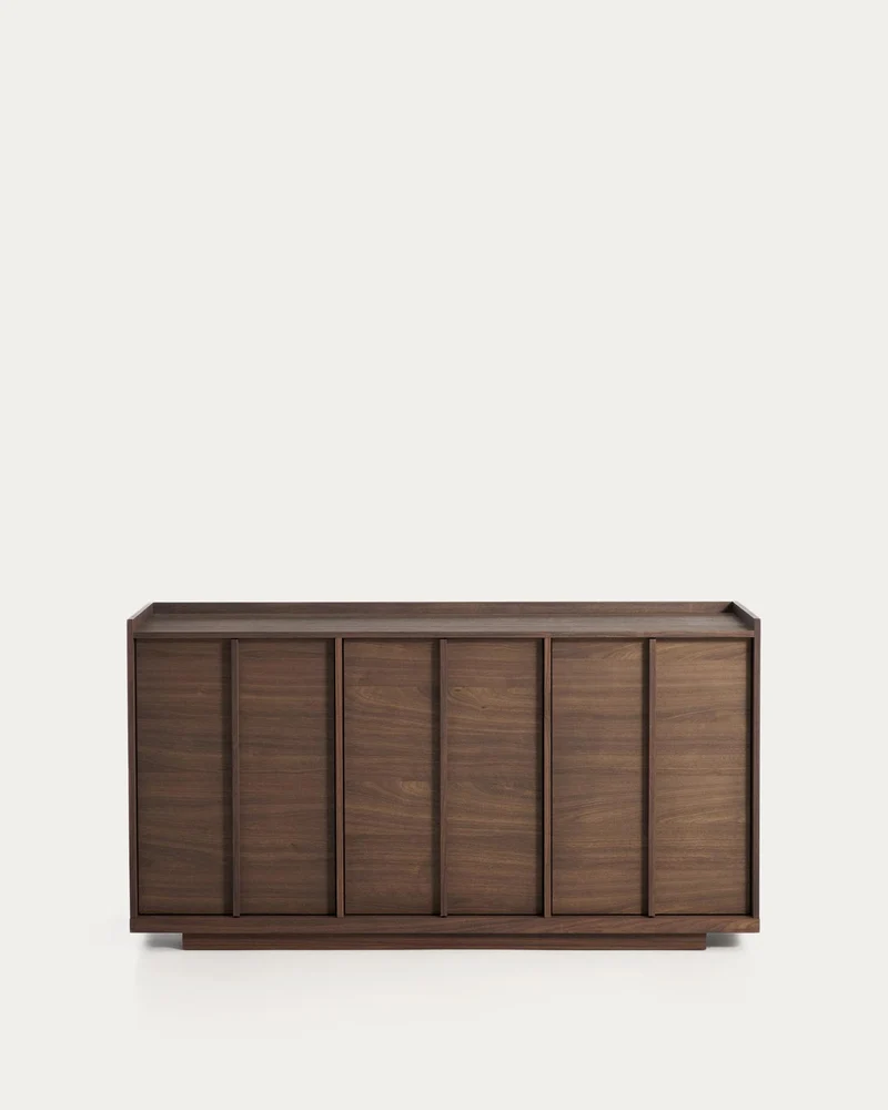 Sideboard Onix aus Walnussfurnier mit dunklem Finish 150 x 80 cm FSC Mix Credit