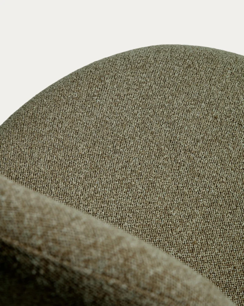 Stuhl Arino mit grüner Chenille und grünen Metallbeinen FSC 100%