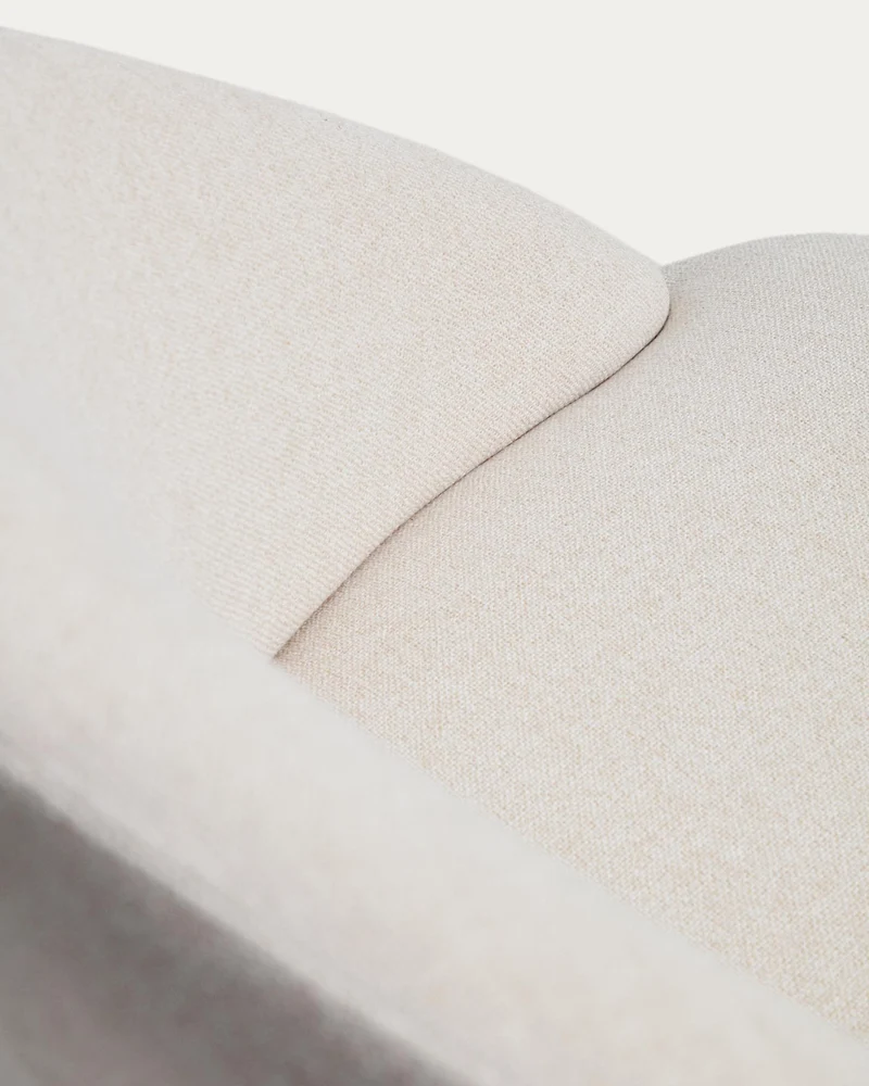 Stuhl Bonali mit beiger Chenille und beigen Metallbeinen, FSC Mix Credit