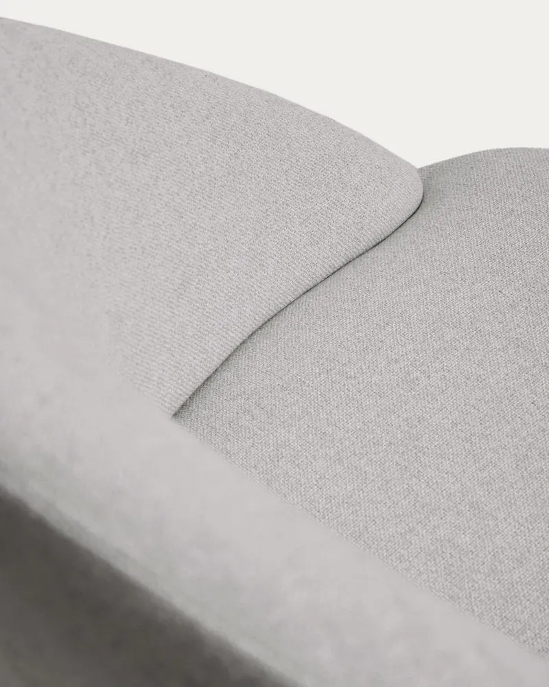 Stuhl Bonali mit grauer Chenille und Beinen aus grauem Metall, FSC Mix Credit