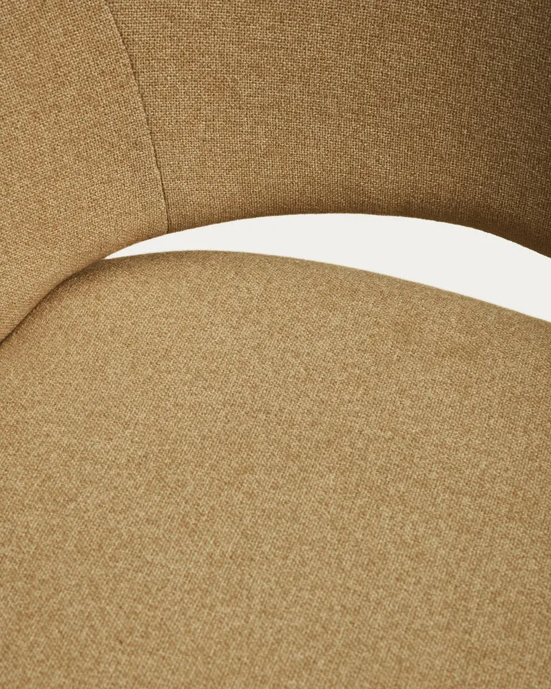 Stuhl Bonali mit senfgelber Chenille und Beinen aus senfgelbem Metall, FSC Mix Credit