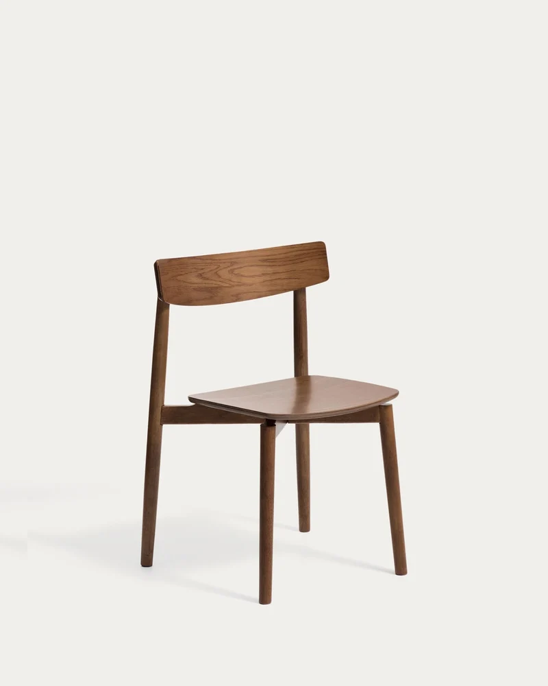 Stuhl Evera aus Eichenfurnier mit Nussbaumfinish