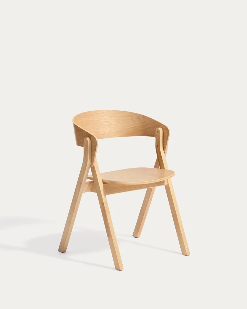 Stuhl Godia aus Eichenfurnier mit naturfarbenem Finish