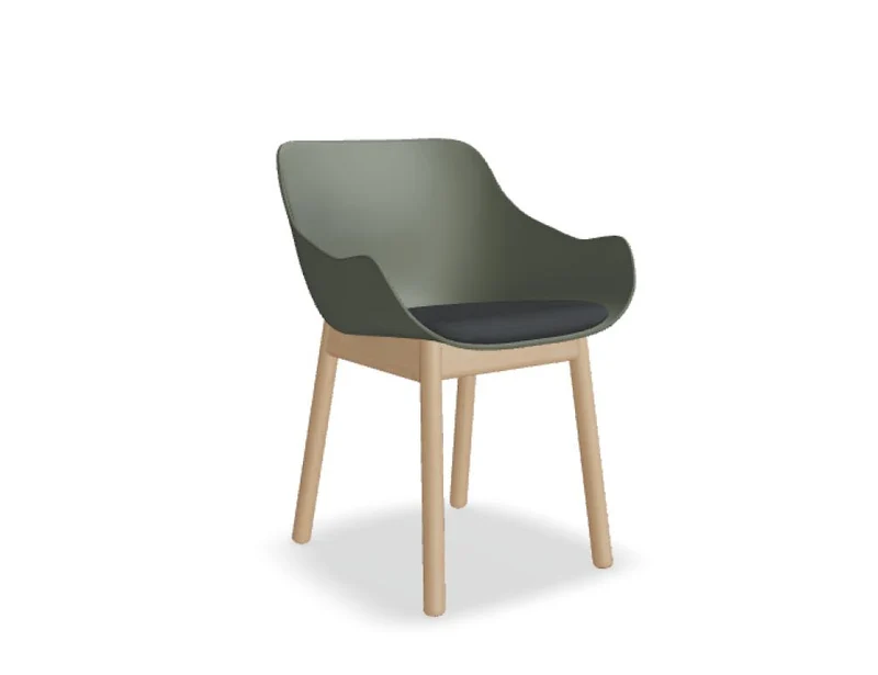 Baltic Remix BL3P14 - Stuhl mit holzbasis