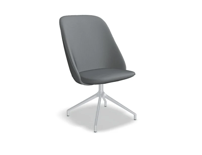 Paralel PR2PP19 - Sessel mit poliertem Aluminiumgestell