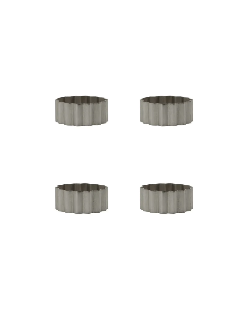 Serviettenringe, HDNello, Silber-Finish