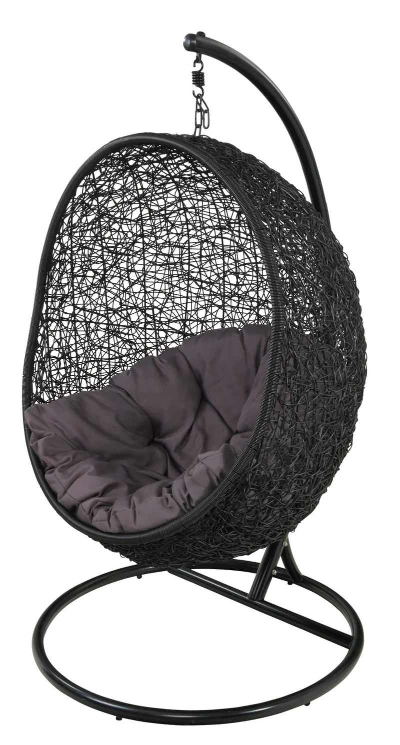 Hängeschaukel Alonso, Wicker schwarz