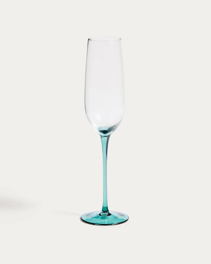 Sektglas Irides aus blau und klarem Glas, 24,5 cl