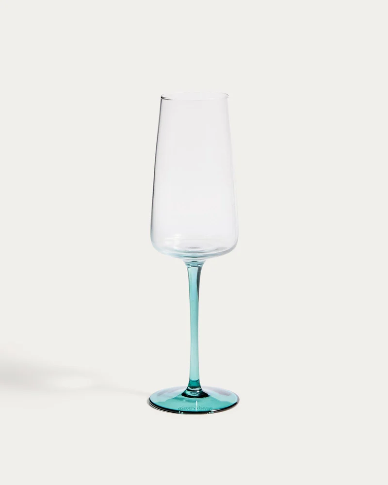 Sektglas Irides aus blau und klarem Glas, 31,5 cl