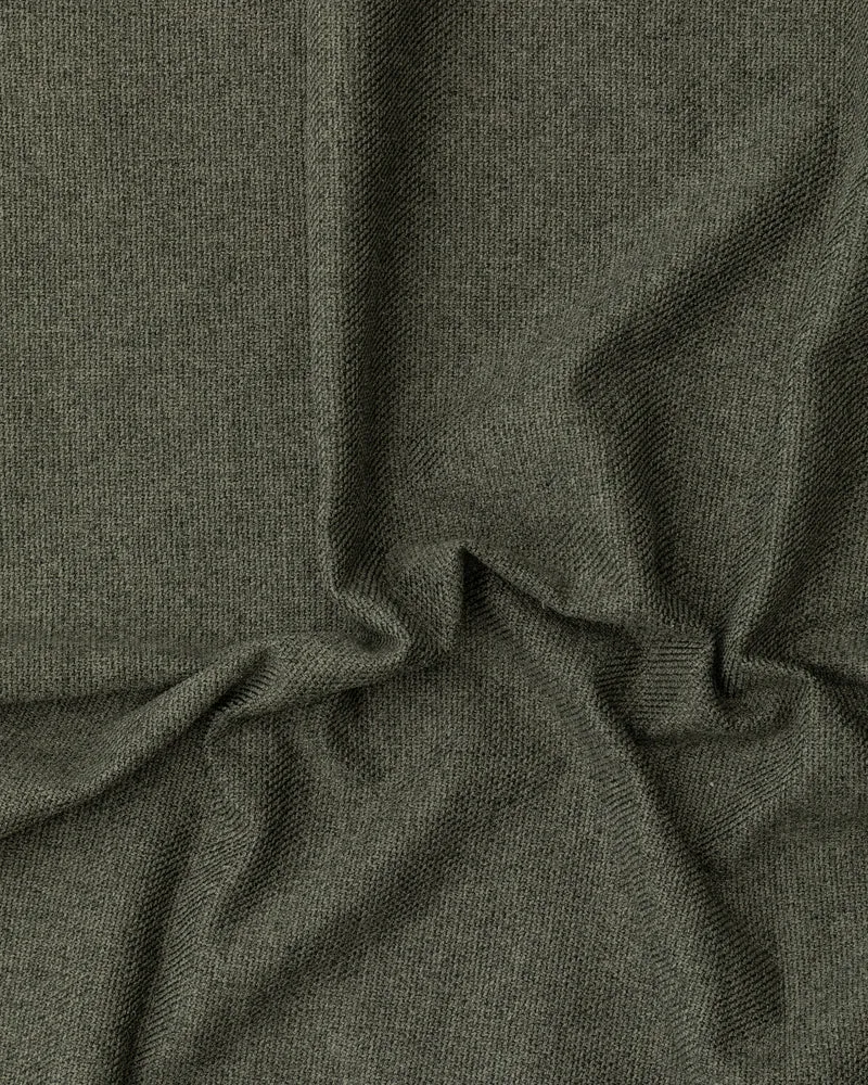 Gala 4-Sitzer-Sofa mit Chaiselongue links aus dunkelgrüner Chenille FSC Mix Credit 300 cm