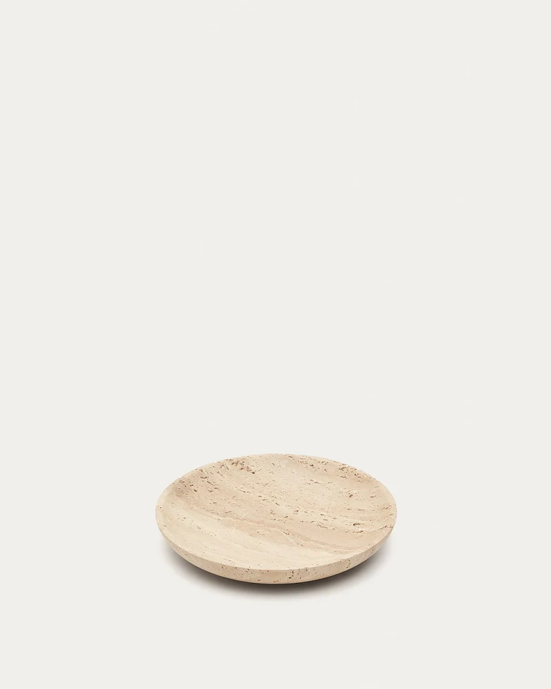 Madlena kleiner Tischaufsatz aus Travertin in Beige
