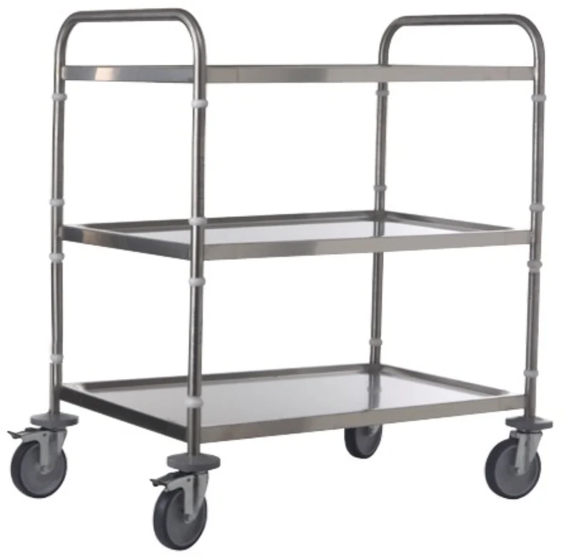 Universalwagen Edelstahl 100x50cm 3 Tablare H 93.5cm