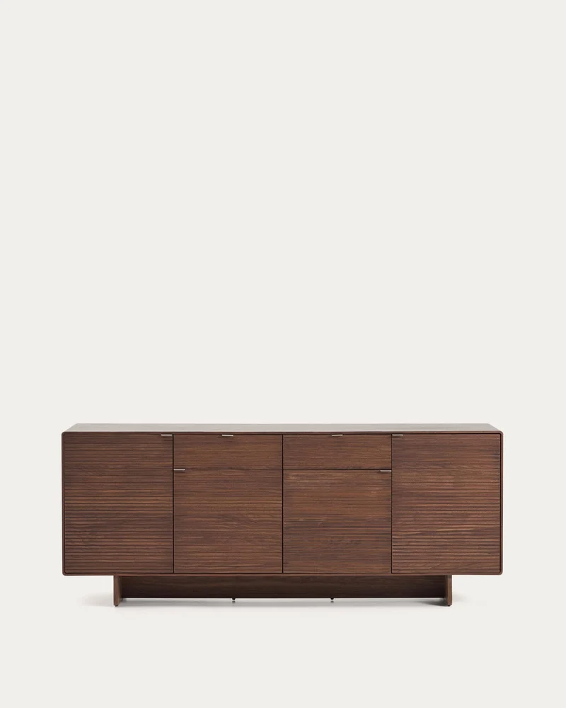 Highboard Norlen mit 4 Türen und 2 Schubladen aus Nussbaumfurnier FSC Mix Credit 194,5 x 7