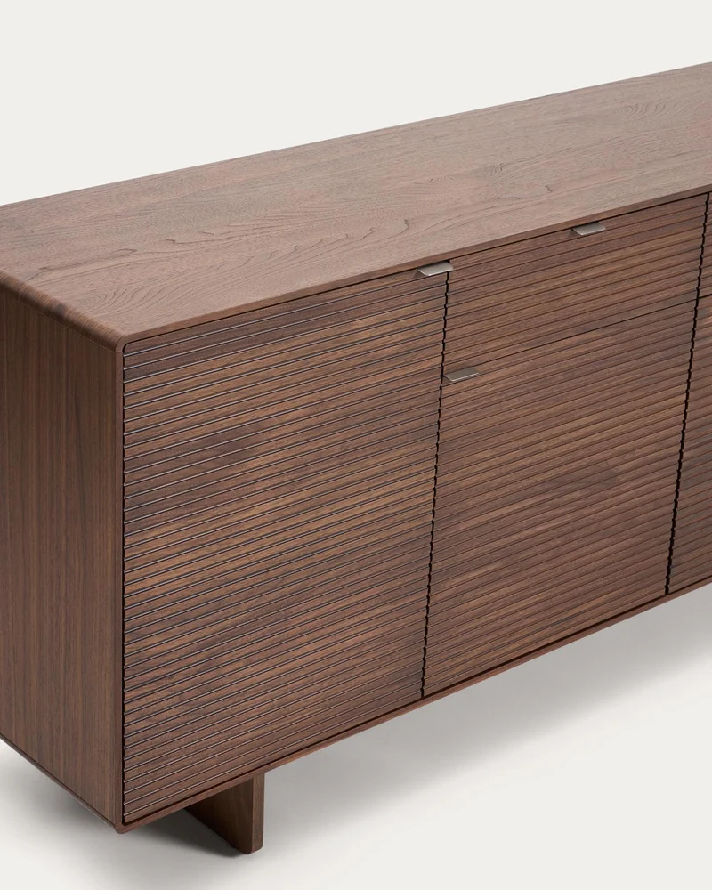 Highboard Norlen mit 4 Türen und 2 Schubladen aus Nussbaumfurnier FSC Mix Credit 194,5 x 7