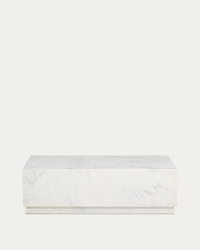 Marmortisch Sorein aus weissem Marmor 100 x 50 cm