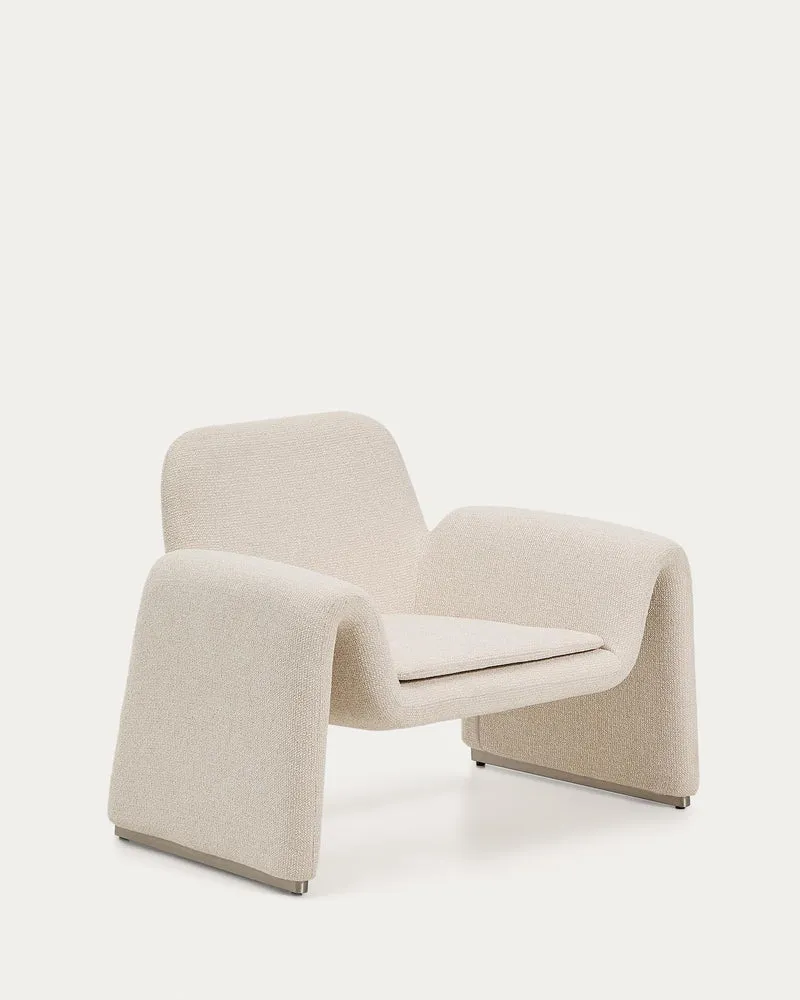 Sessel Melvia mit beiger Chenille