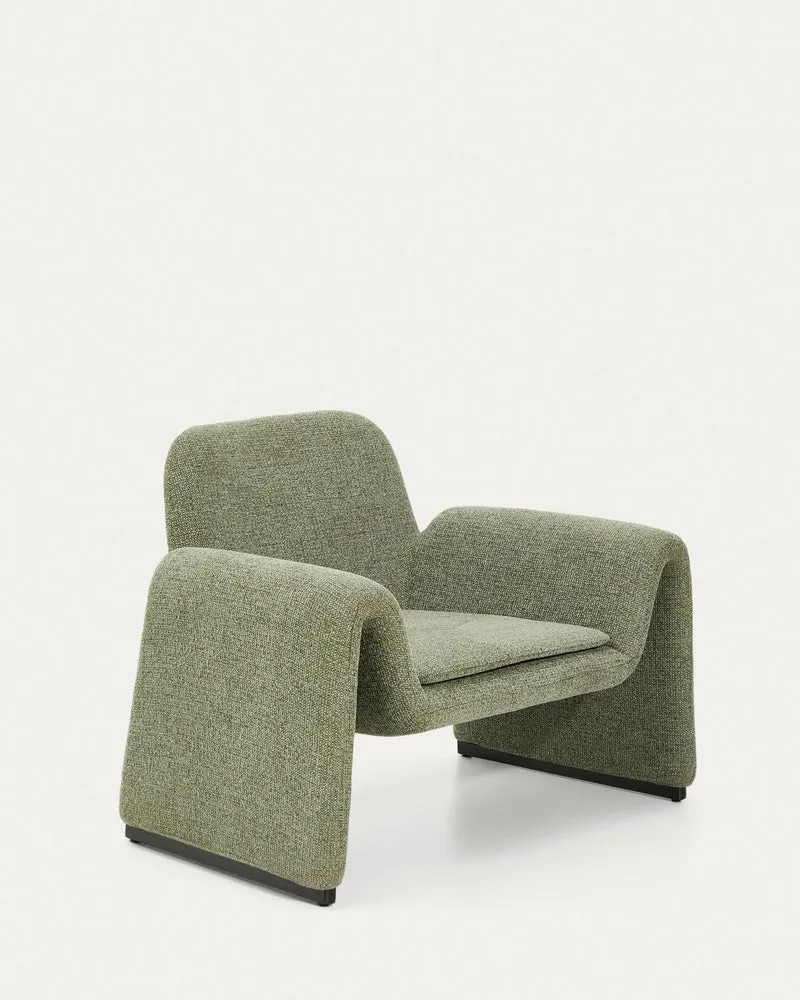 Sessel Melvia mit grüner Chenille