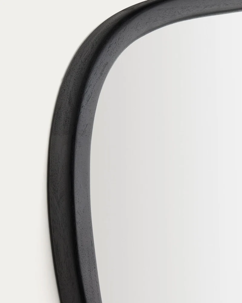 Spiegel Alura aus Teakholz schwarz 45,5 x 47 cm FSC 100 %