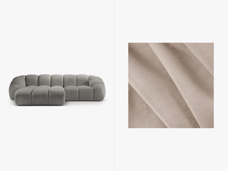 Diana Velour links Ecksofa 3 Sitzer