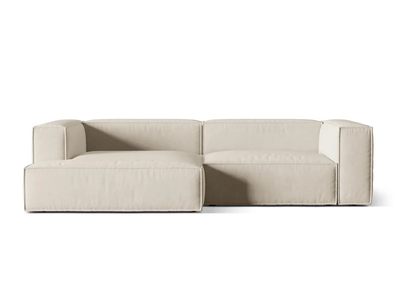 Nuria Velour Modular Ecksofa links 4 Sitzer