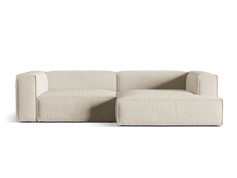 Nuria Velour Modular Ecksofa rechts 4 Sitzer