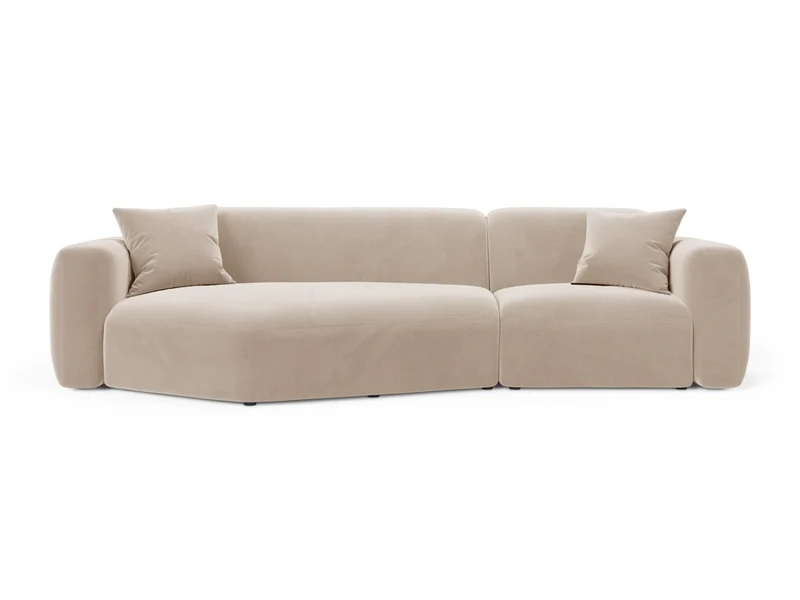 Strino Velour Modular Ecksofa links 3 Sitzer