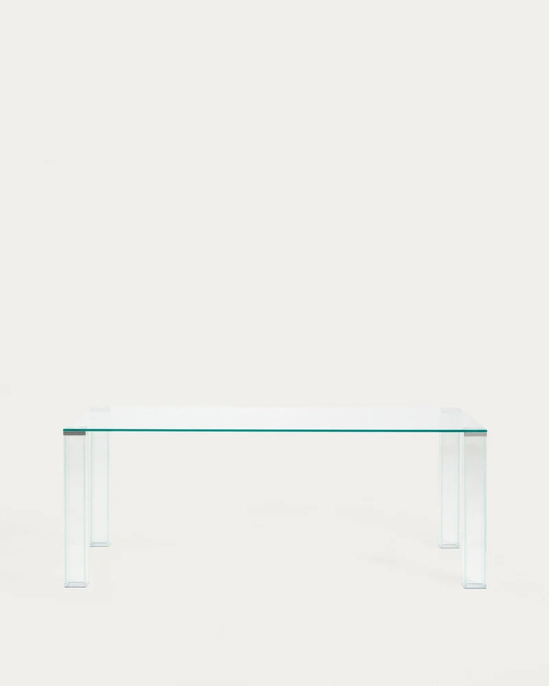 Tisch Adularia aus durchsichtigem Einscheiben-Sicherheitsglas, 200 x 100 cm