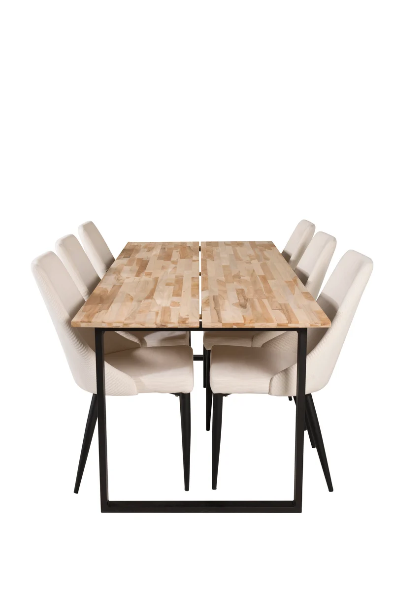 Esszimmer Set Cirebon mit Stuhl Leone