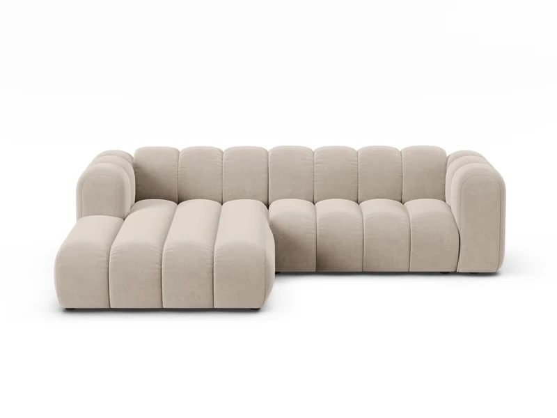 Lupine Velour Modular Ecksofa links 4 Sitzer