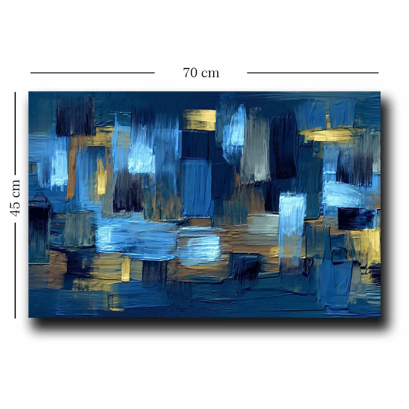 4570NISC Bild - Blau Marineblau Braun Gold