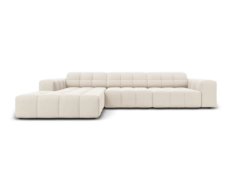 Chicago Velour Ecksofa links 4 Sitzer 166cm