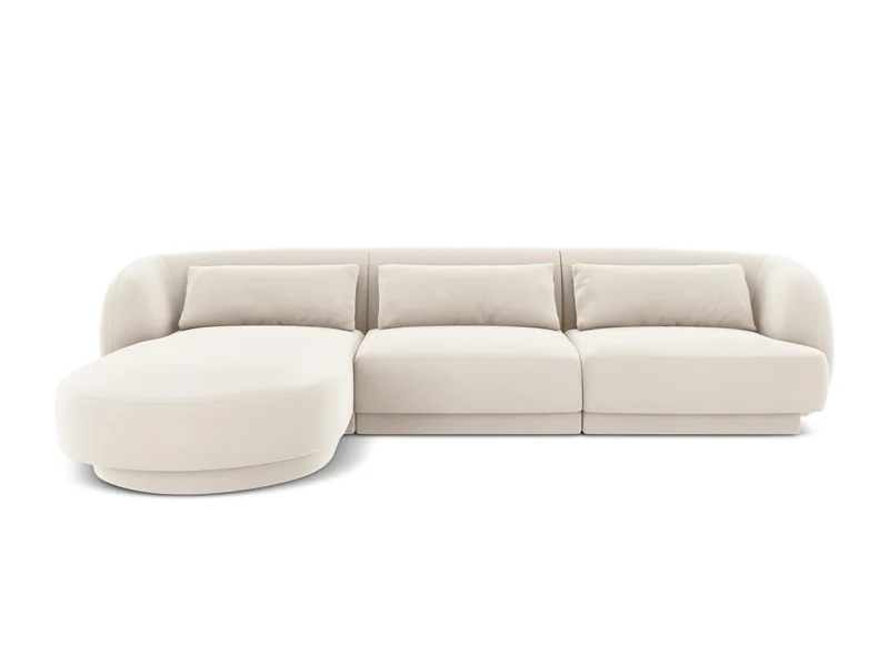 Tulum Velour Ecksofa links 4 Sitzer 156cm
