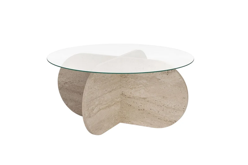 Aeris Sofatisch - Travertin Transparent