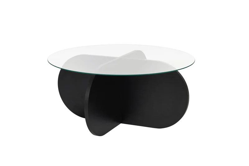 Aeris Sofatisch - Holz Schwarz Transparent