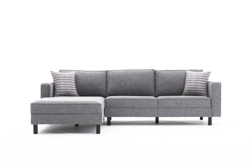 Kale Linen Left Ecksofa - Grau