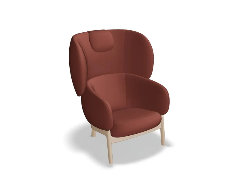 Grand Grace GRF04 - Sessel mit Kopfstütze Holzbasis