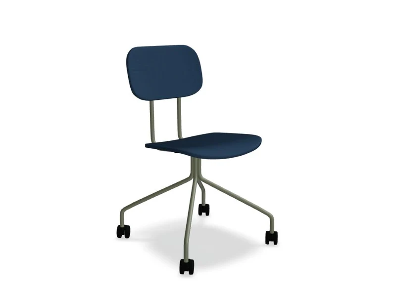 New School N1N03KF - Gepolsterter Stuhl mit festem Gestell auf Rollen
