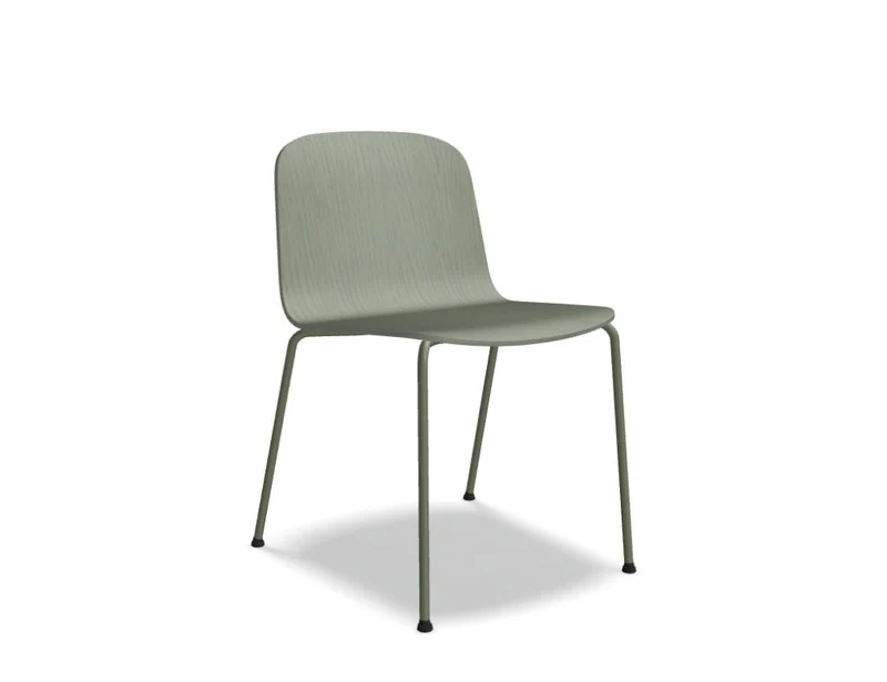 Nud ND1P1 - Stuhl aus Sperrholz mit vierbeinigem Metallgestell