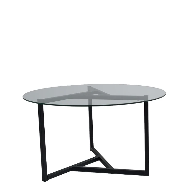 Trio sehpa / şeffaf temperli cam S402 Sofatisch - Transparent Schwarz