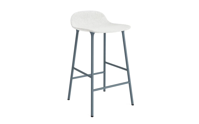 Form Barstuhl 65 cm gepolstert blau Stahl Hallingdal