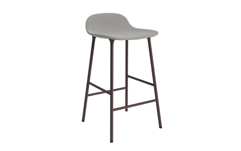 Form Barstuhl 65 cm gepolstert braun Stahl Remix