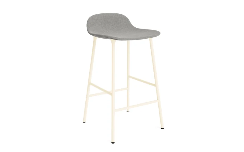 Form Barstuhl 65 cm gepolstert creme Stahl Remix