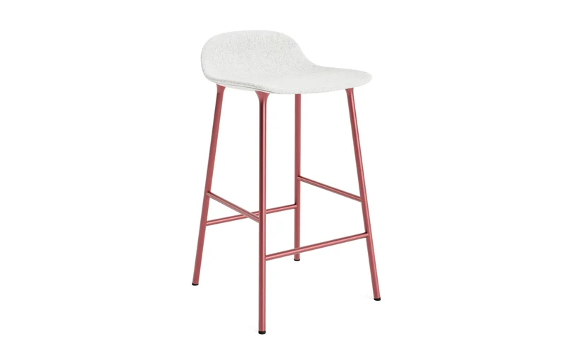 Form Barstuhl 65 cm gepolstert rot Stahl Hallingdal