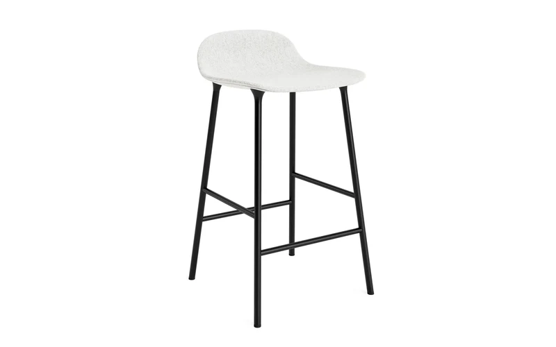 Form Barstuhl 65 cm gepolstert schwarz Stahl Hallingdal