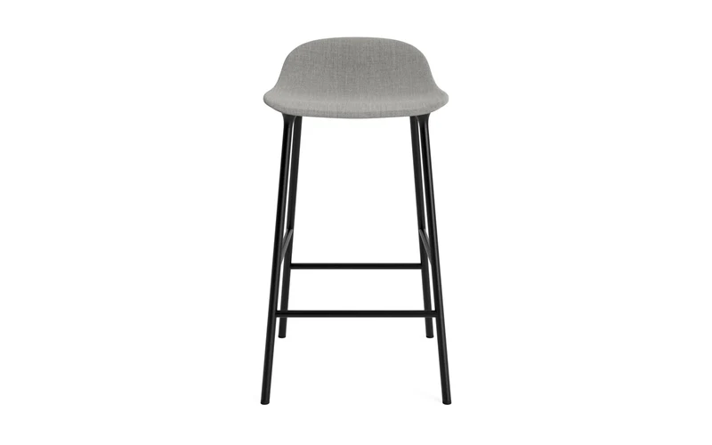 Form Barstuhl 65 cm gepolstert schwarz Stahl Remix