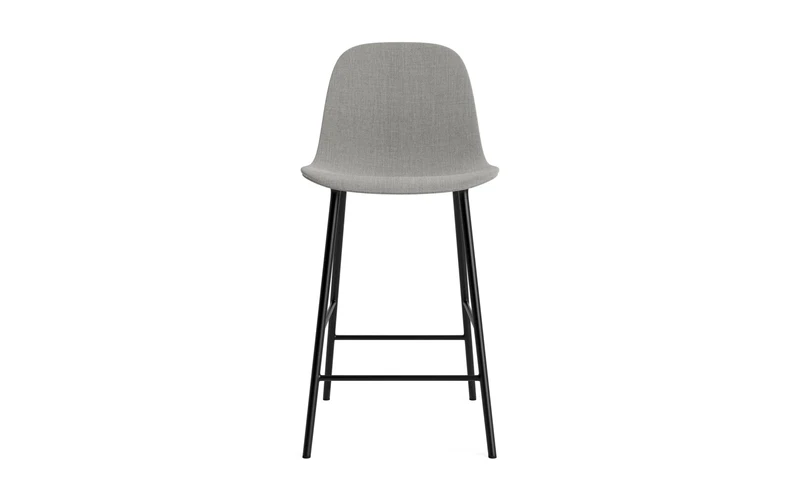 Form Barstuhl 65 cm gepolstert schwarz Stahl Remix
