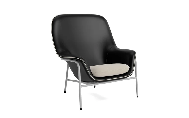 Drape Lounge-Sessel hoch grauem Stahl Ultra