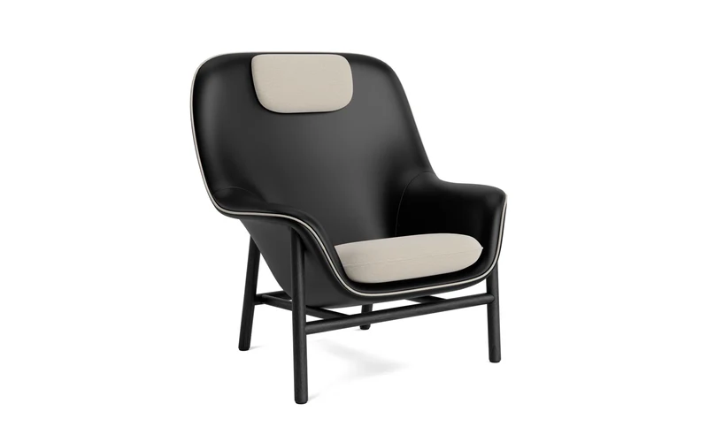 Drape Lounge-Sessel hoch mitt Kopfstütze schwarze Eiche Ultra