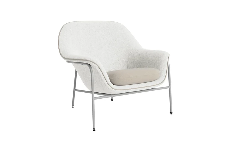 Drape Lounge-Sessel niedrig Grau stahl Hallingdal