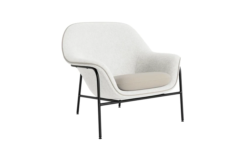 Drape Lounge-Sessel niedrig Schwarz stahl Hallingdal